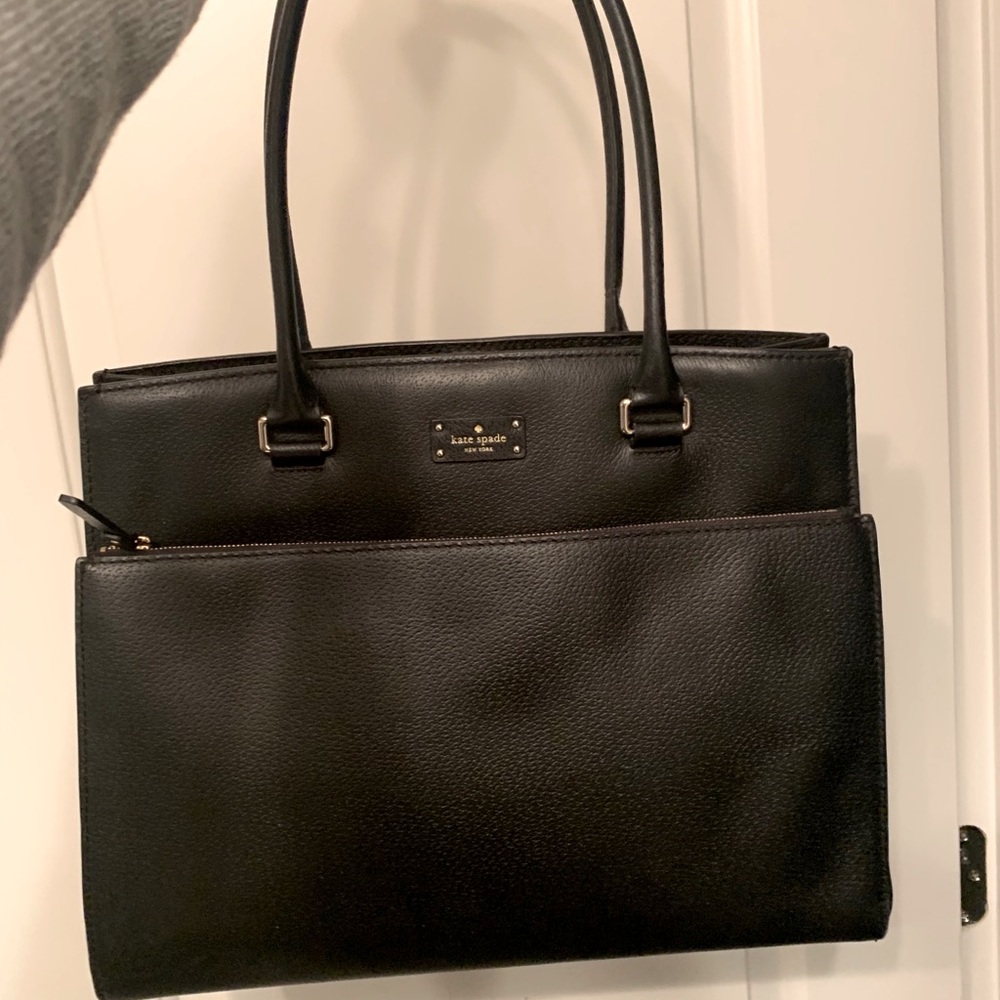 kate spade large tote, black.